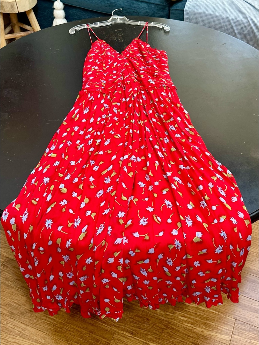 J. Crew Red Floral Maxi Dress